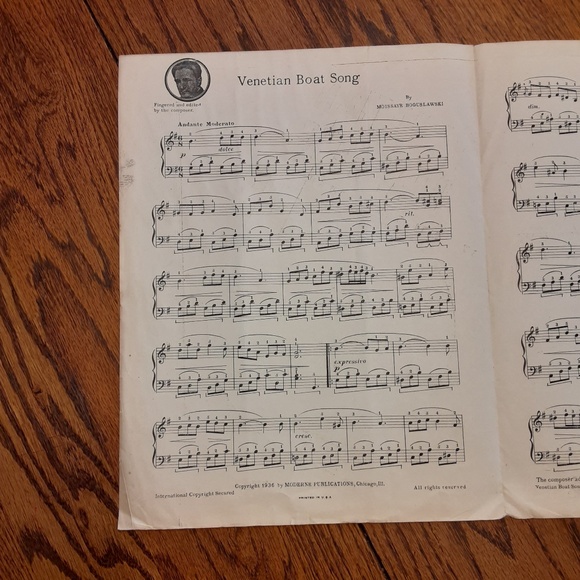 Venetian Boat Song Vintage Sheet Music - Picture 2 of 7
